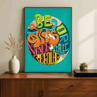 "Be Bold Or Italic Never Regular" 3D Typography Poster | Vertical Borderless Art Frame Poster Premium Wall Art Canvas by MeriDeewar
