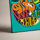 "Be Bold Or Italic Never Regular" 3D Typography Poster | Vertical Borderless Art Frame Poster Premium Wall Art Canvas by MeriDeewar