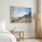 Beach Scenery Painting for Living Room | Claude Monet Coastal Art | MeriDeewar 4 : 3 Horizontal Premium Wall Art Canvas by MeriDeewar