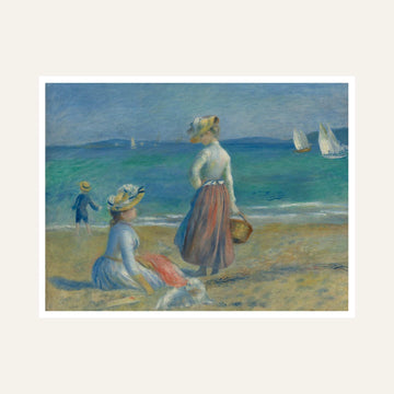 Beach Scenery Painting for Living Room | Renoir Impressionist Wall Art | Giclée Print 6 : 5 Horizontal Premium Wall Art Canvas by MeriDeewar