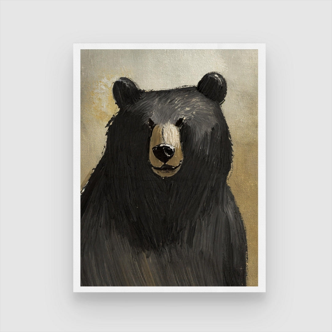 Bear Abstract Canvas - Unique Wall Art for Living Room 3 : 4 Vertical New Premium Wall Art Canvas by MeriDeewar