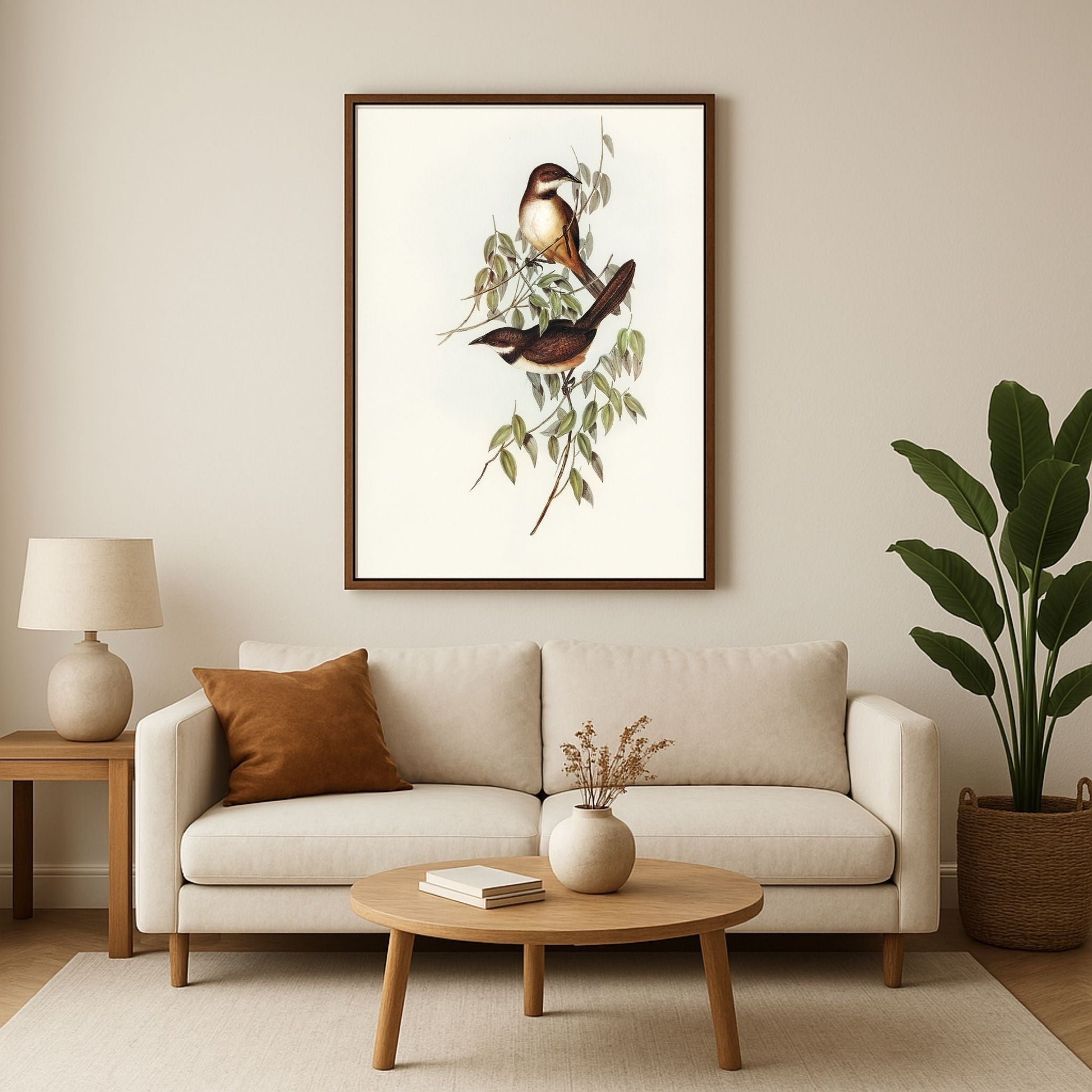 Beautiful Bird Painting - Nature-Inspired Home Decor | MeriDeewar 2 : 3 Vertical Premium Wall Art Canvas by MeriDeewar