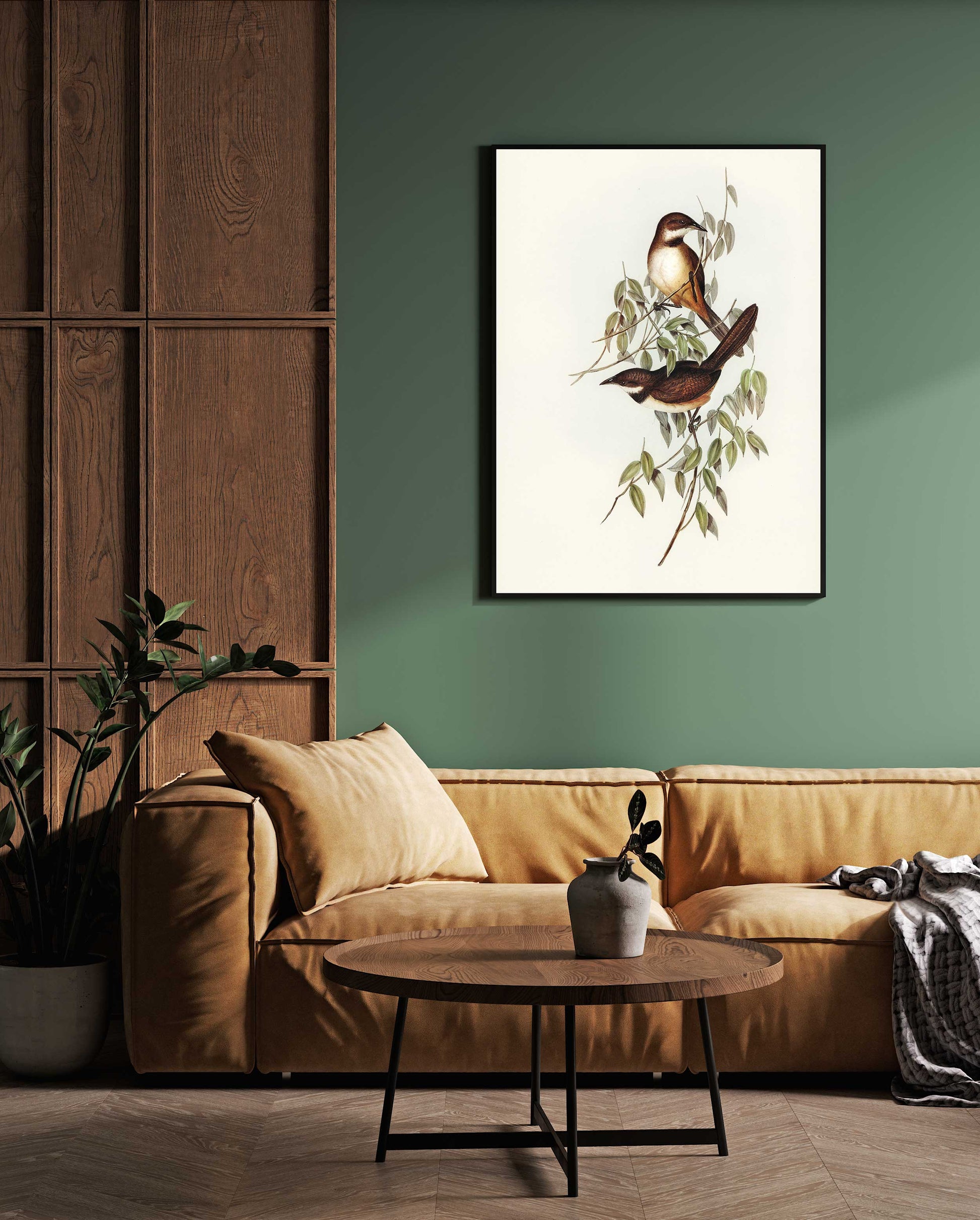 Beautiful Bird Painting - Nature-Inspired Home Decor | MeriDeewar 2 : 3 Vertical Premium Wall Art Canvas by MeriDeewar