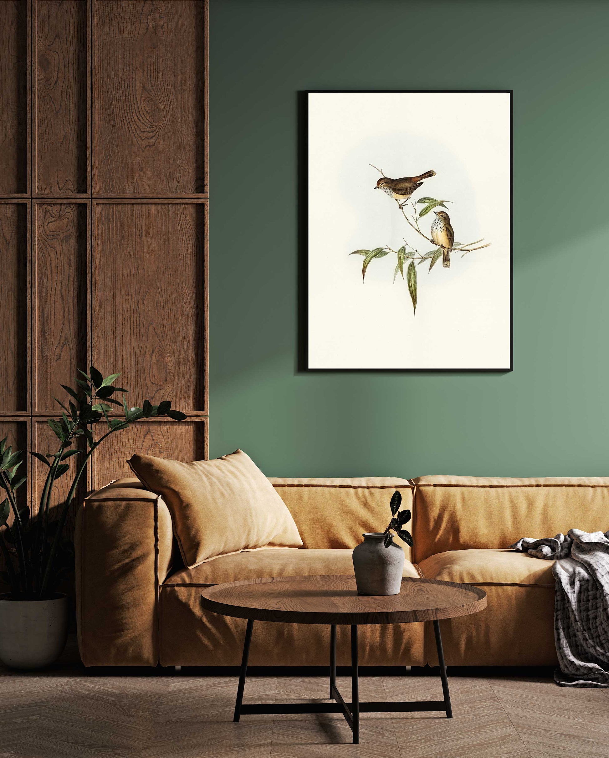 Beautiful Bird Painting: Vibrant Wall Art for Your Home 2 : 3 Vertical Premium Wall Art Canvas by MeriDeewar