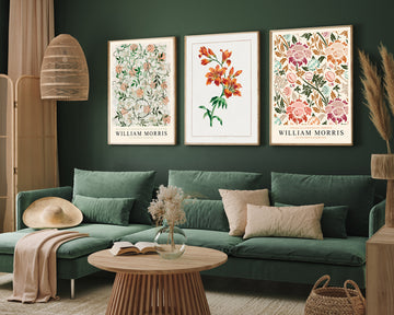 Beautiful Floral Wall Art Set of 3 Paintings Walls Premium Wall Art Canvas by MeriDeewar