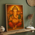 Beautiful Ganesha painting Premium Wall Art Canvas by MeriDeewar