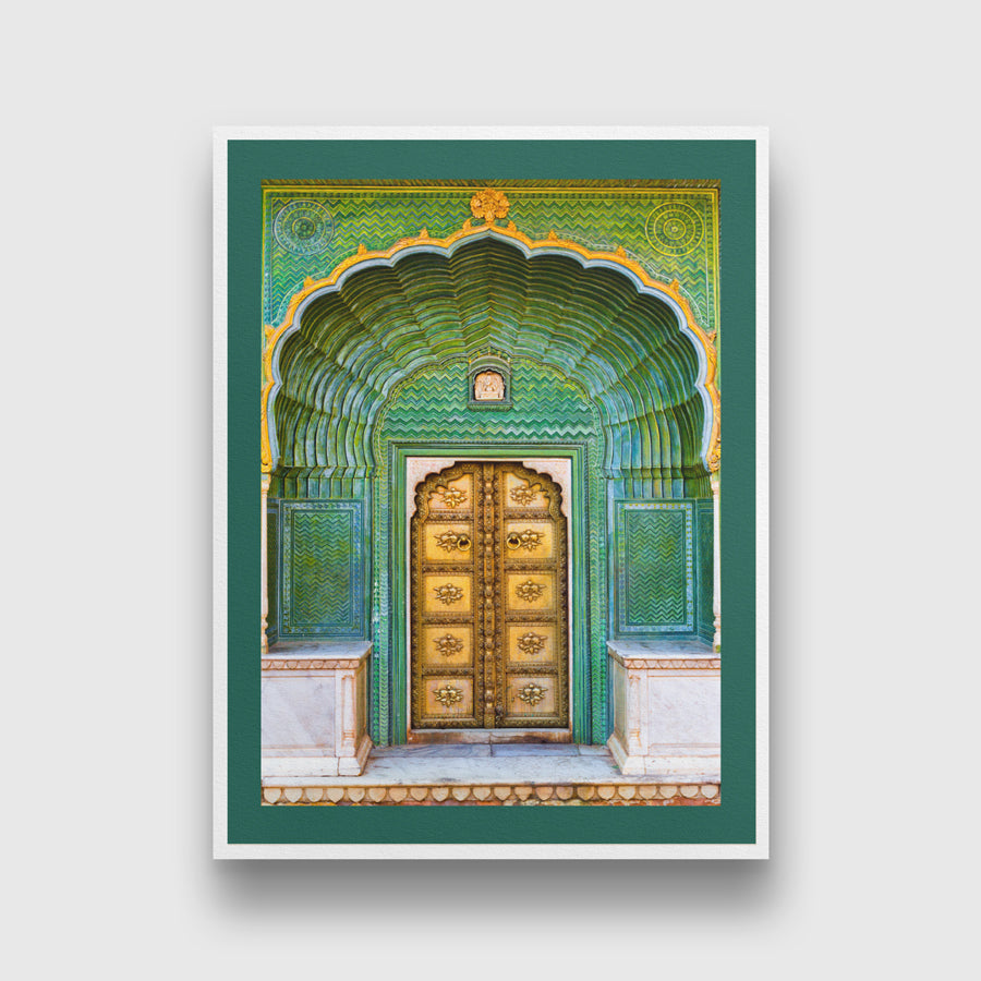 Beautiful Gate Jaipur Palace 3 : 4 Vertical New Premium Wall Art Canvas by MeriDeewar