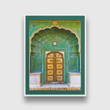 Beautiful Gate Jaipur Palace 3 : 4 Vertical New Premium Wall Art Canvas by MeriDeewar