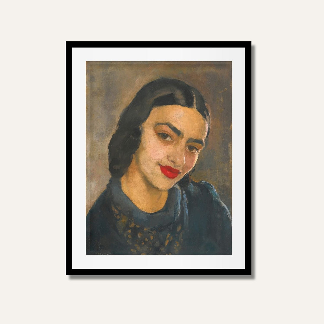 Behind the Canvas Self Portrait Painting | Artistic Wall Decor | MeriDeewar 2 : 3 Vertical Premium Wall Art Canvas by MeriDeewar