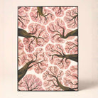 "Blooming Canopy" Cherry Blossom Tree Art Poster | Vertical Borderless Art Frame Poster Premium Wall Art Canvas by MeriDeewar