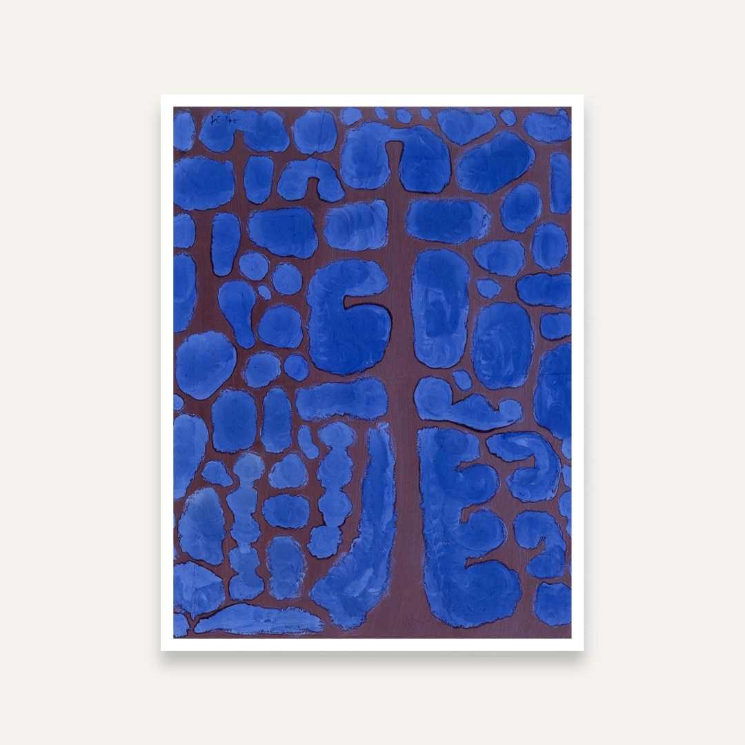 Blue Abstract Painting for Living Room | Paul Klee Wall Art | Giclée Fine Art Print 4 :5 Vertical Premium Wall Art Canvas by MeriDeewar