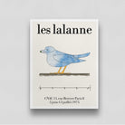 Blue Bird Exhibition Poster by Les Lalanne 3 : 4 Vertical New Premium Wall Art Canvas by MeriDeewar