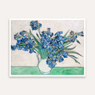 Blue Irises Floral Painting for Living Room | Van Gogh Wall Art | Giclée Fine Art Print 4 : 3 Horizontal Premium Wall Art Canvas by MeriDeewar