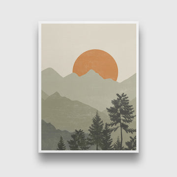Boho Sun Artwork 3 3 : 4 Vertical New Premium Wall Art Canvas by MeriDeewar