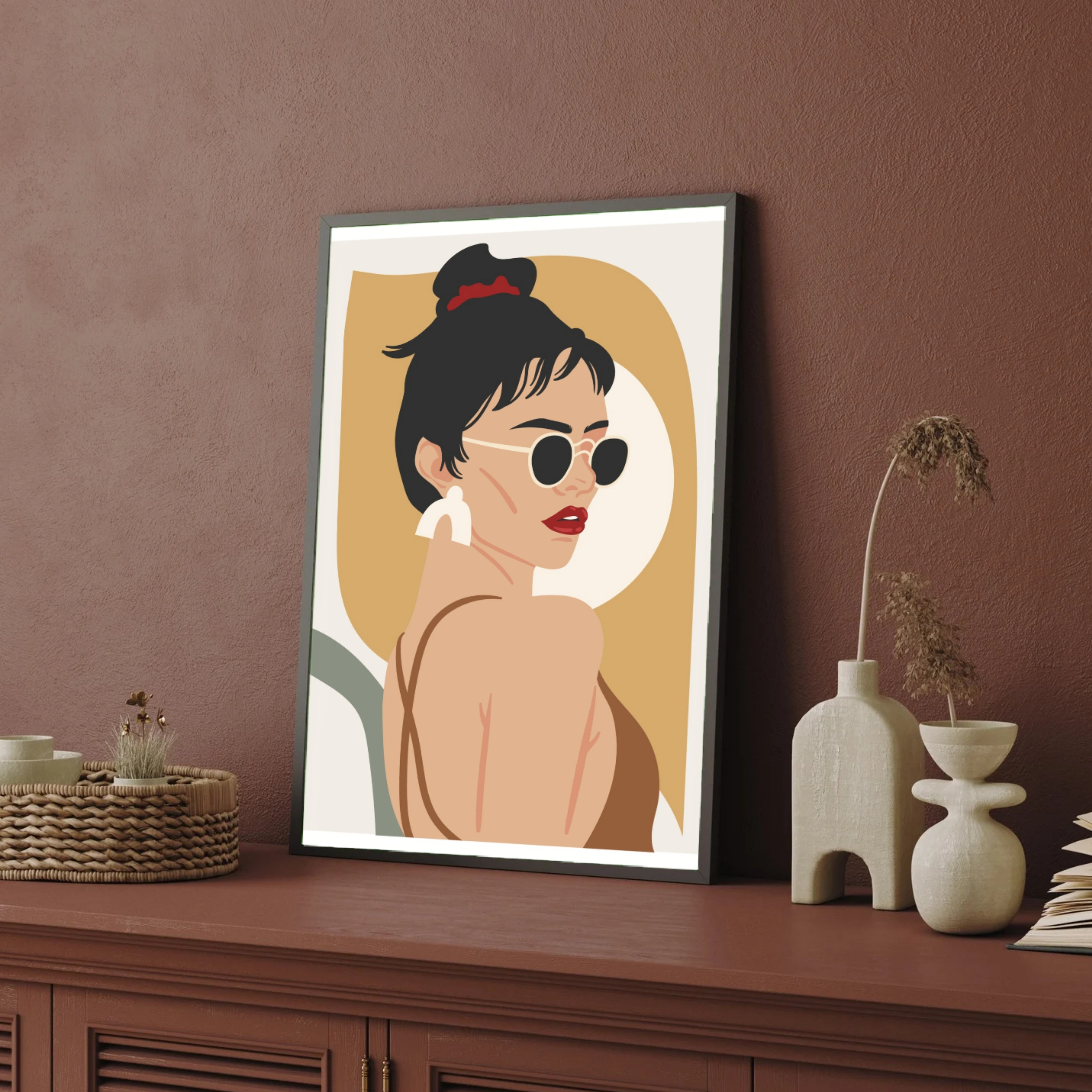 Bold Glamour – Modern Fashion Woman Wall Art Print 2 : 3 Vertical Premium Wall Art Canvas by MeriDeewar