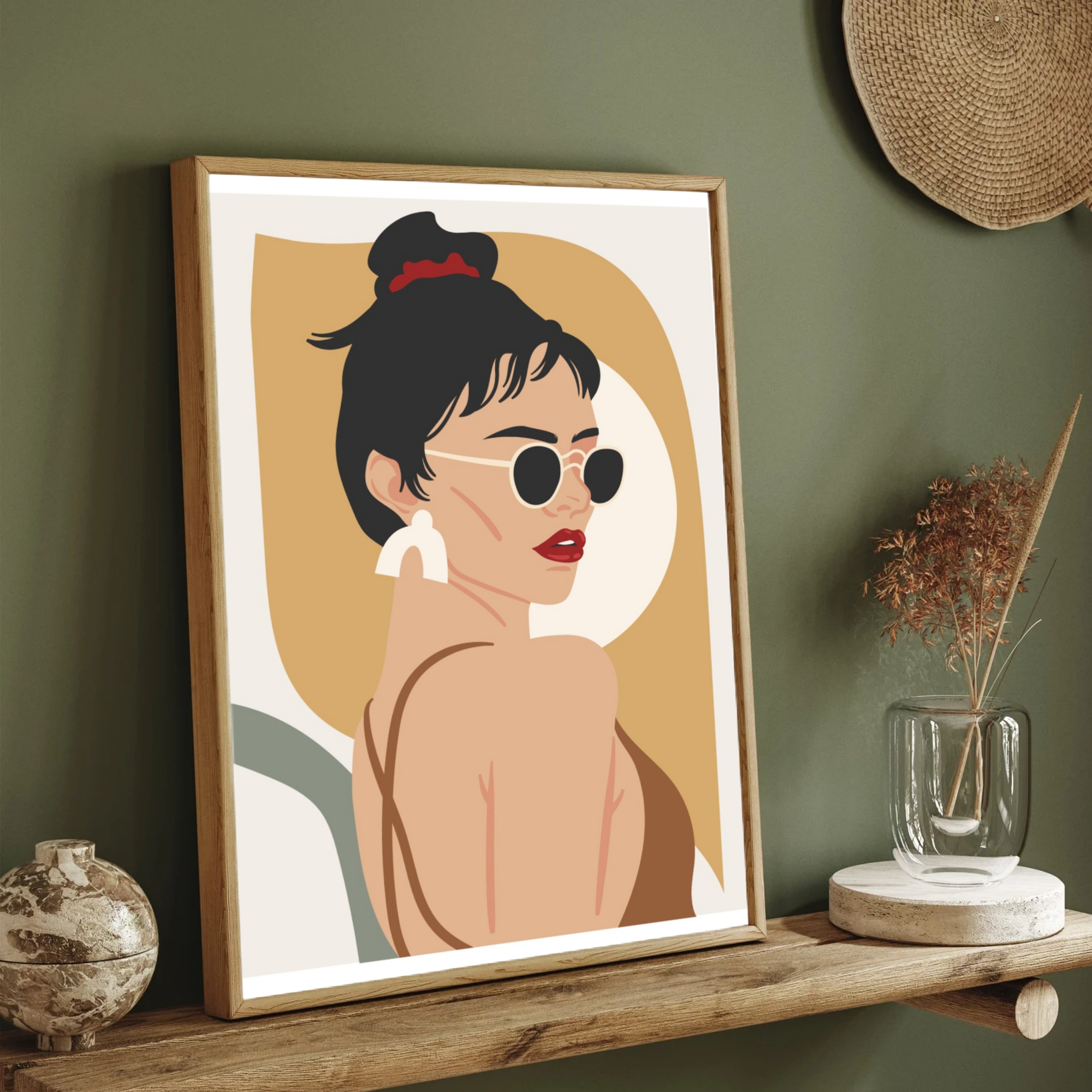 Bold Glamour – Modern Fashion Woman Wall Art Print 2 : 3 Vertical Premium Wall Art Canvas by MeriDeewar