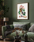 Botanical Bird Artwork 3 : 4 Vertical New Premium Wall Art Canvas by MeriDeewar