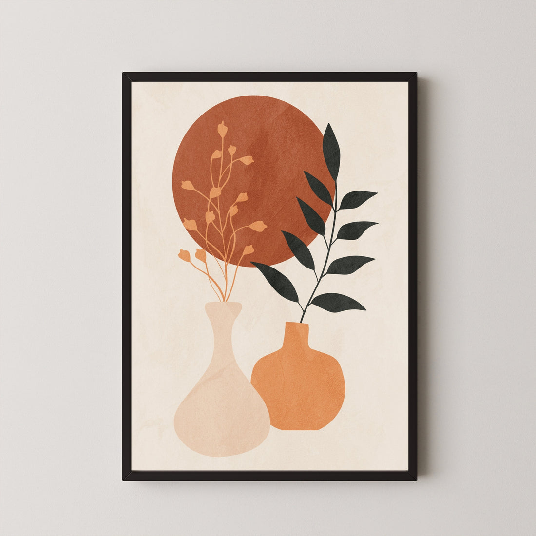 Botanical Boho Abstract Wall Art - Modern Painting Collection 3 : 4 Vertical New Premium Wall Art Canvas by MeriDeewar