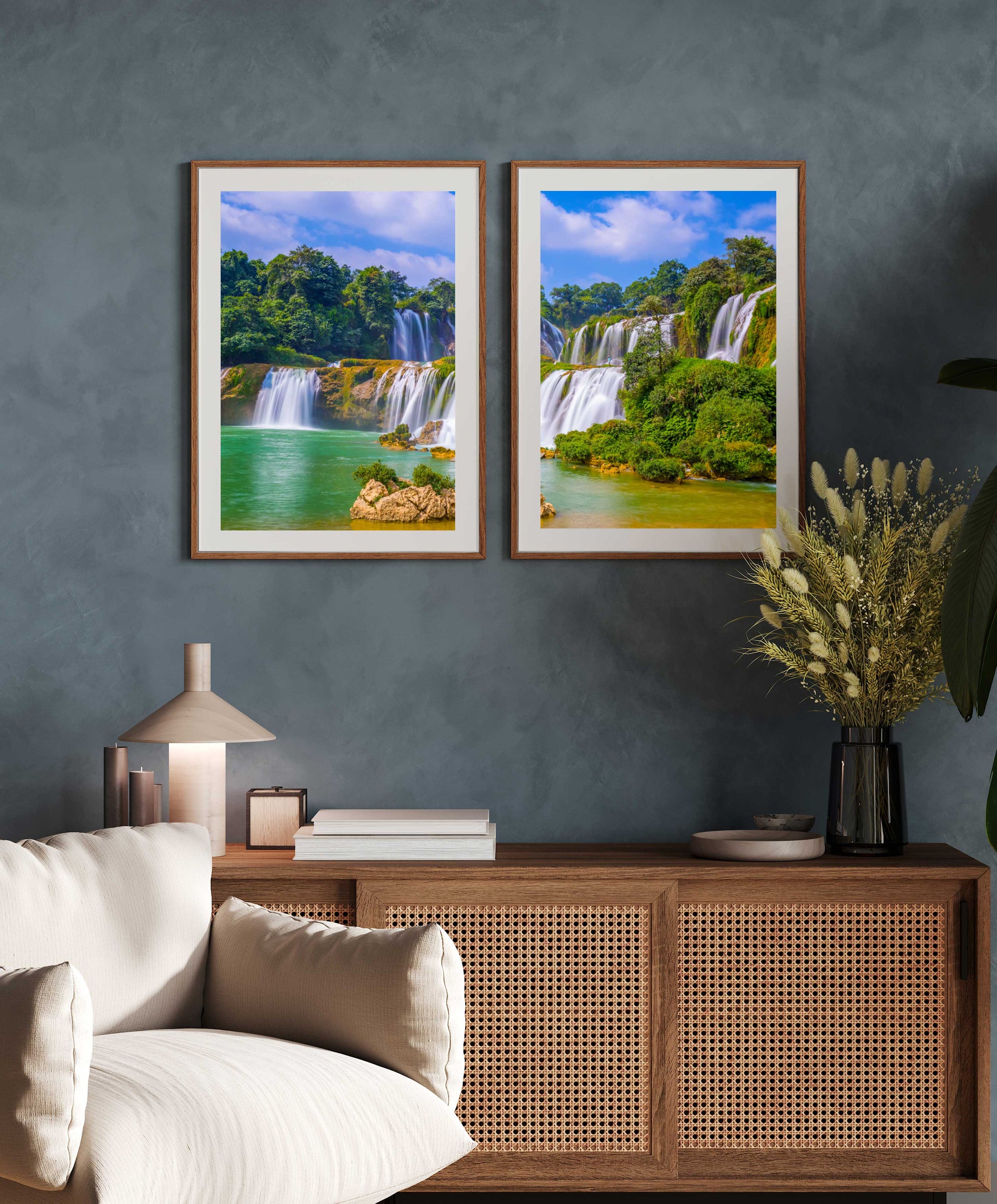Breathtaking Waterfall Wall Art – Transform Your Space Walls Premium Wall Art Canvas by MeriDeewar