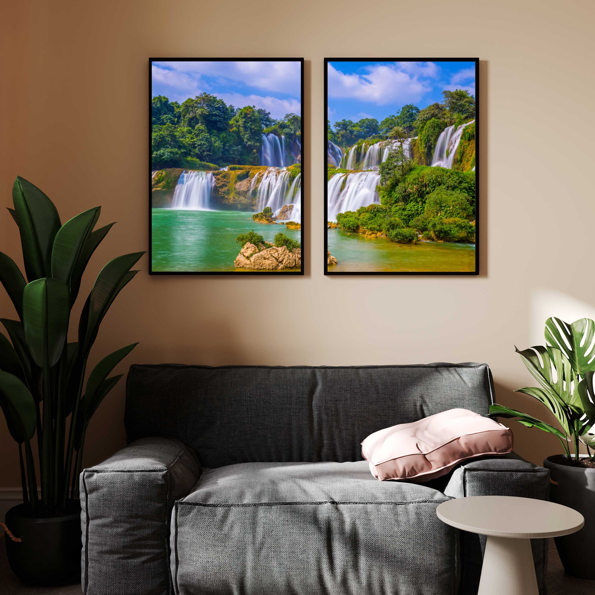 Breathtaking Waterfall Wall Art – Transform Your Space Walls Premium Wall Art Canvas by MeriDeewar
