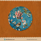 Bride and Groom Bird Circular Canvas Frame Circular Canvas Frame Premium Wall Art Canvas by MeriDeewar