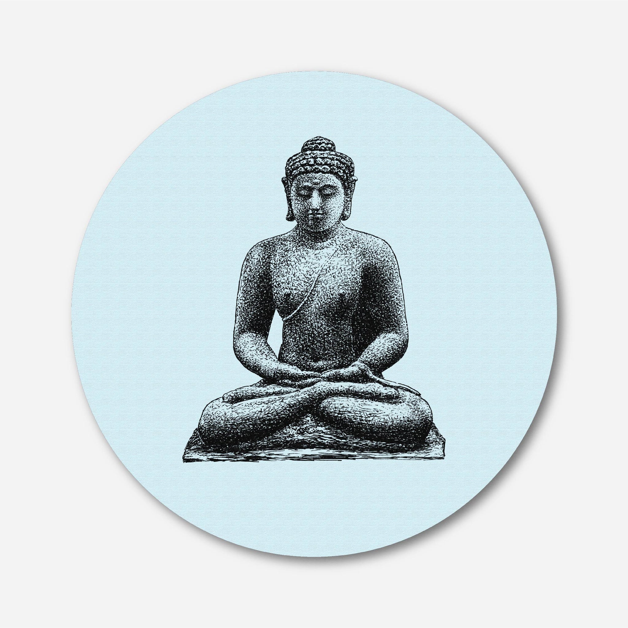 Buddha Circular Canvas Frame Circular Canvas Frame Premium Wall Art Canvas by MeriDeewar