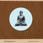 Buddha Circular Canvas Frame Circular Canvas Frame Premium Wall Art Canvas by MeriDeewar