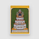 Buddha on top of a tiered pavilion Painting 2 : 3 Vertical Premium Wall Art Canvas by MeriDeewar