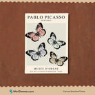 Butterflies Poster by Pablo Picasso 3 : 4 Vertical New Premium Wall Art Canvas by MeriDeewar
