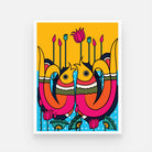 Buy Colorful Depths Madhubani Painting at MeriDeewar 3 : 4 Vertical New Premium Wall Art Canvas by MeriDeewar
