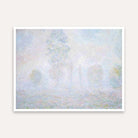 Calming Nature Scenery Painting for Living Room | Monet Morning Haze | Soft Pastel Wall Art 4 : 3 Horizontal Premium Wall Art Canvas by MeriDeewar