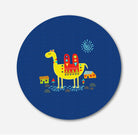 Camel Art Painting Circular Canvas Frame Circular Canvas Frame Premium Wall Art Canvas by MeriDeewar