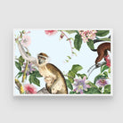 Capuchin Among Succulents — Tropical Botanical Canvas 2 : 3 Horizontal Premium Wall Art Canvas by MeriDeewar