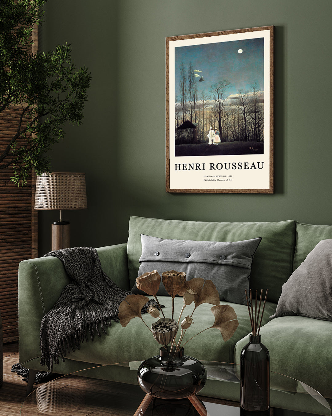 Carnival Evening by Henri Rousseau 3 : 4 Vertical New Premium Wall Art Canvas by MeriDeewar