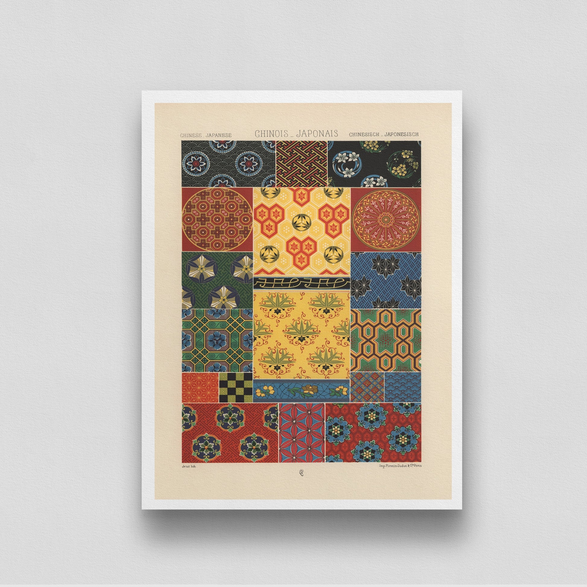 Carpet Pattern Design Artwork 3 : 4 Vertical New Premium Wall Art Canvas by MeriDeewar