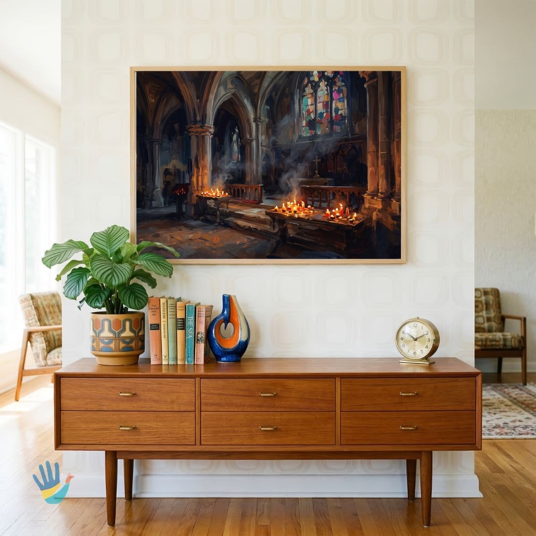 Cathedral of Light | Christian Wall Art 3 : 2 Horizontal Premium Wall Art Canvas by MeriDeewar