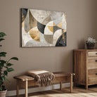 Celestial Harmony – Modern Abstract Geometric Wall Art Print 2 : 3 Horizontal Premium Wall Art Canvas by MeriDeewar