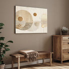 Celestial Harmony – Modern Abstract Geometric Wall Art Print 2 : 3 Horizontal Premium Wall Art Canvas by MeriDeewar
