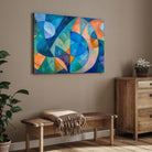 Celestial Harmony – Modern Geometric Abstract Wall Art Print 2 : 3 Horizontal Premium Wall Art Canvas by MeriDeewar