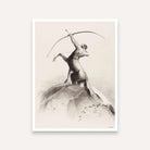Centaur Archer Painting for Living Room | Mythological Wall Art | Giclée Fine Art Print 4 :5 Vertical Premium Wall Art Canvas by MeriDeewar