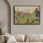 Ceylon's Adams Peak Oil Painting | Horizontal Framed Print 4 : 3 Horizontal Premium Wall Art Canvas by MeriDeewar