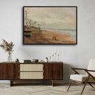 Ceylon's Colombo Coast Oil Painting | Horizontal Framed Print 4 : 3 Horizontal Premium Wall Art Canvas by MeriDeewar