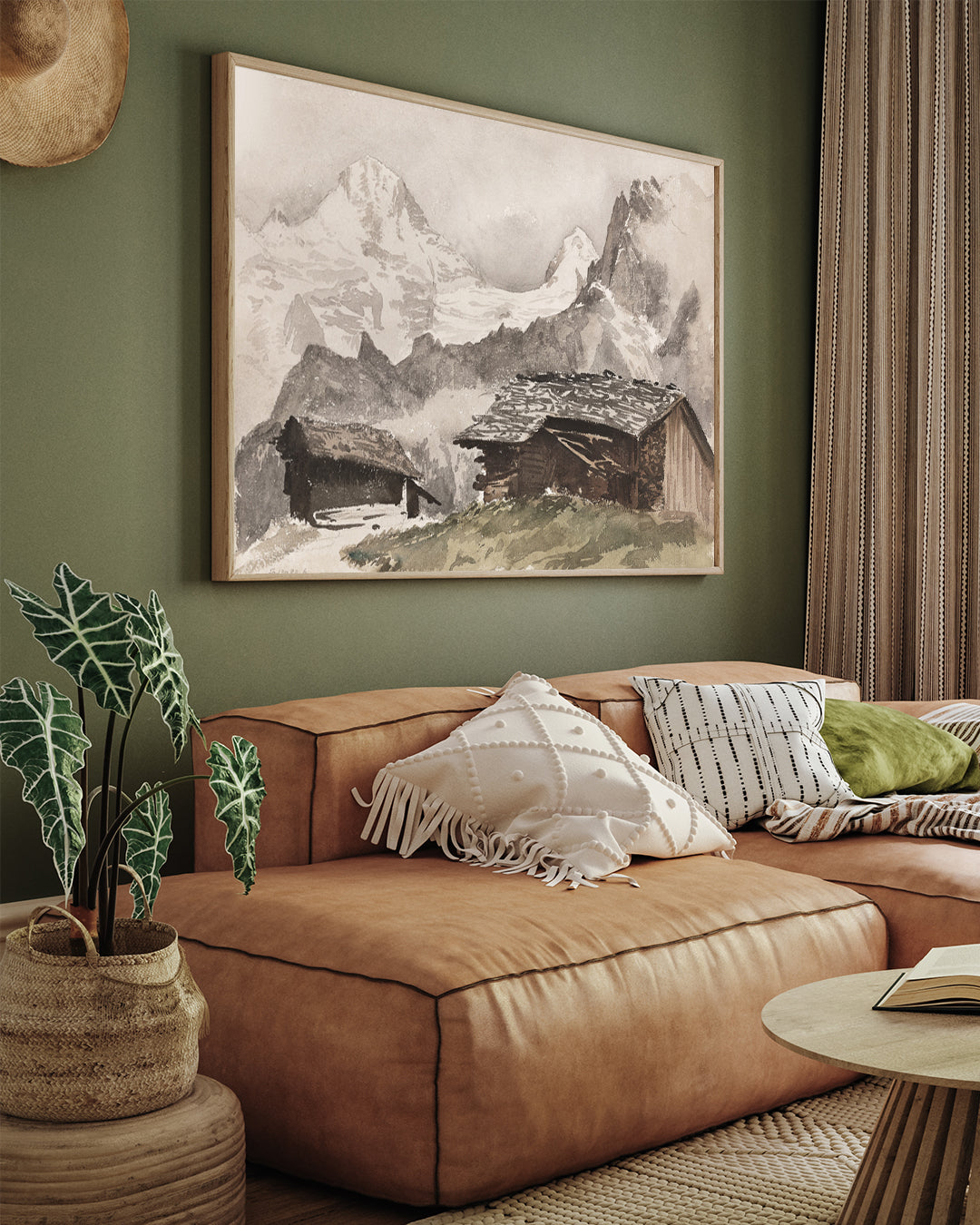 Chalets Breithorn Murren by John Singer Sargent 3 : 4 Horizontal New Premium Wall Art Canvas by MeriDeewar