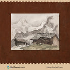 Chalets Breithorn Murren by John Singer Sargent 3 : 4 Horizontal New Premium Wall Art Canvas by MeriDeewar