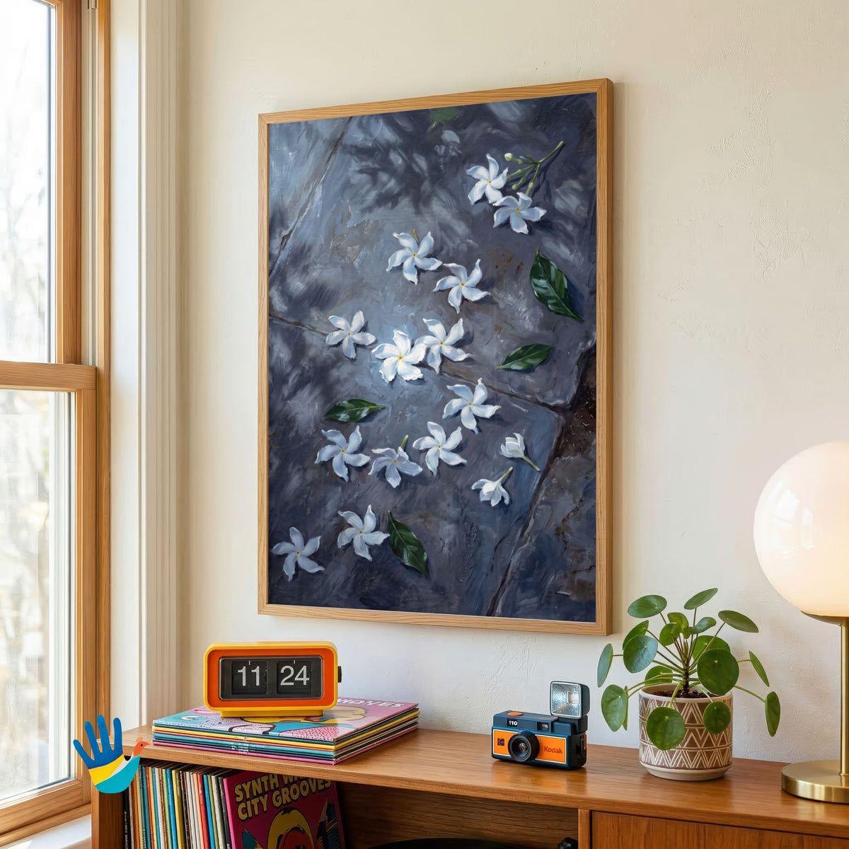Chandanichi Phula | Chandani Flowers Wall Art 3 : 4 Vertical Premium Wall Art Canvas by MeriDeewar