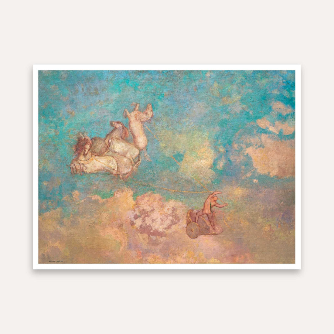 Chariot of Apollo Dreamy Sky Painting for Living Room | Odilon Redon Wall Art Print 5 : 4 Horizontal Premium Wall Art Canvas by MeriDeewar