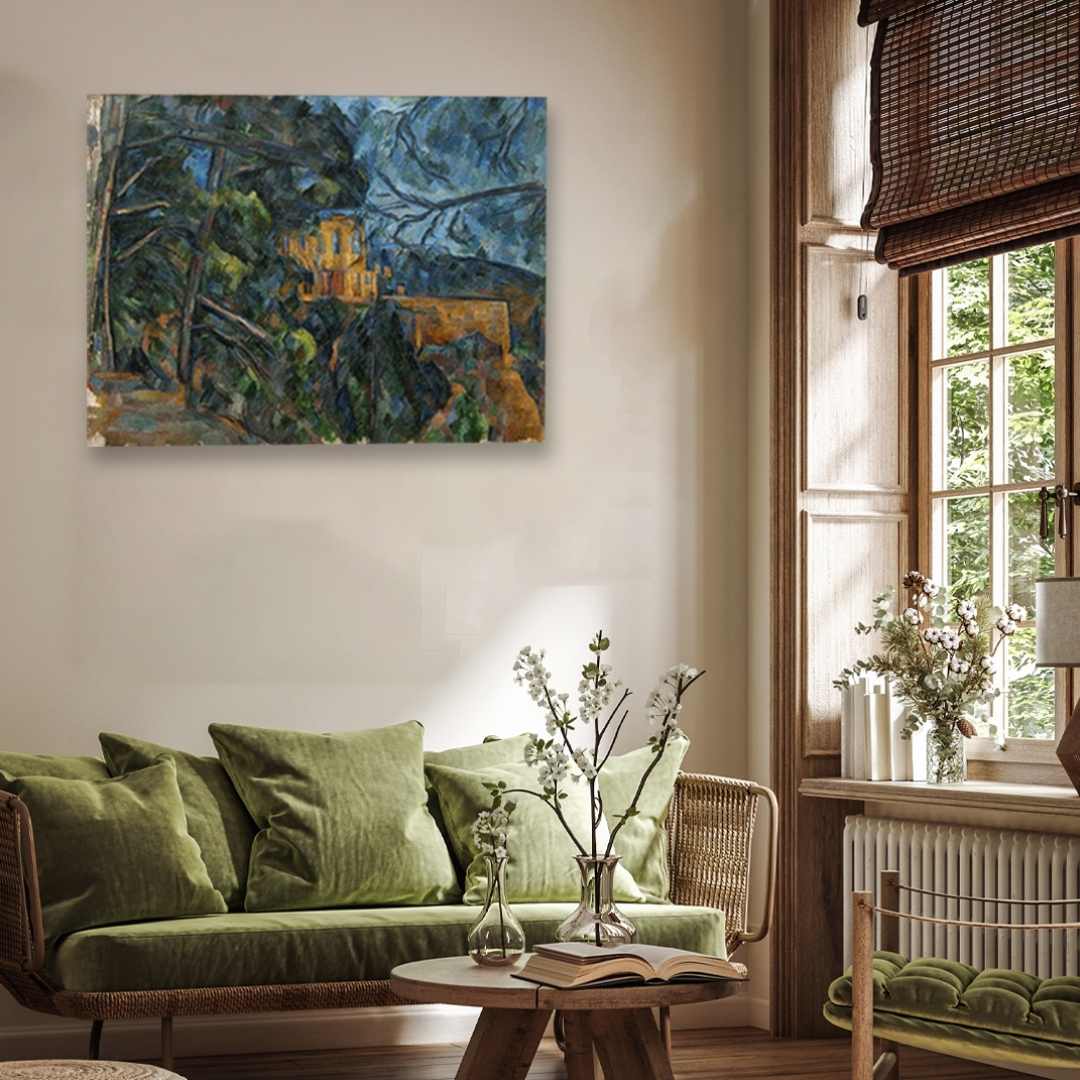 Château Noir Scenery Painting for Living Room | Paul Cézanne | Giclée Fine Art Print 4 : 3 Horizontal Premium Wall Art Canvas by MeriDeewar