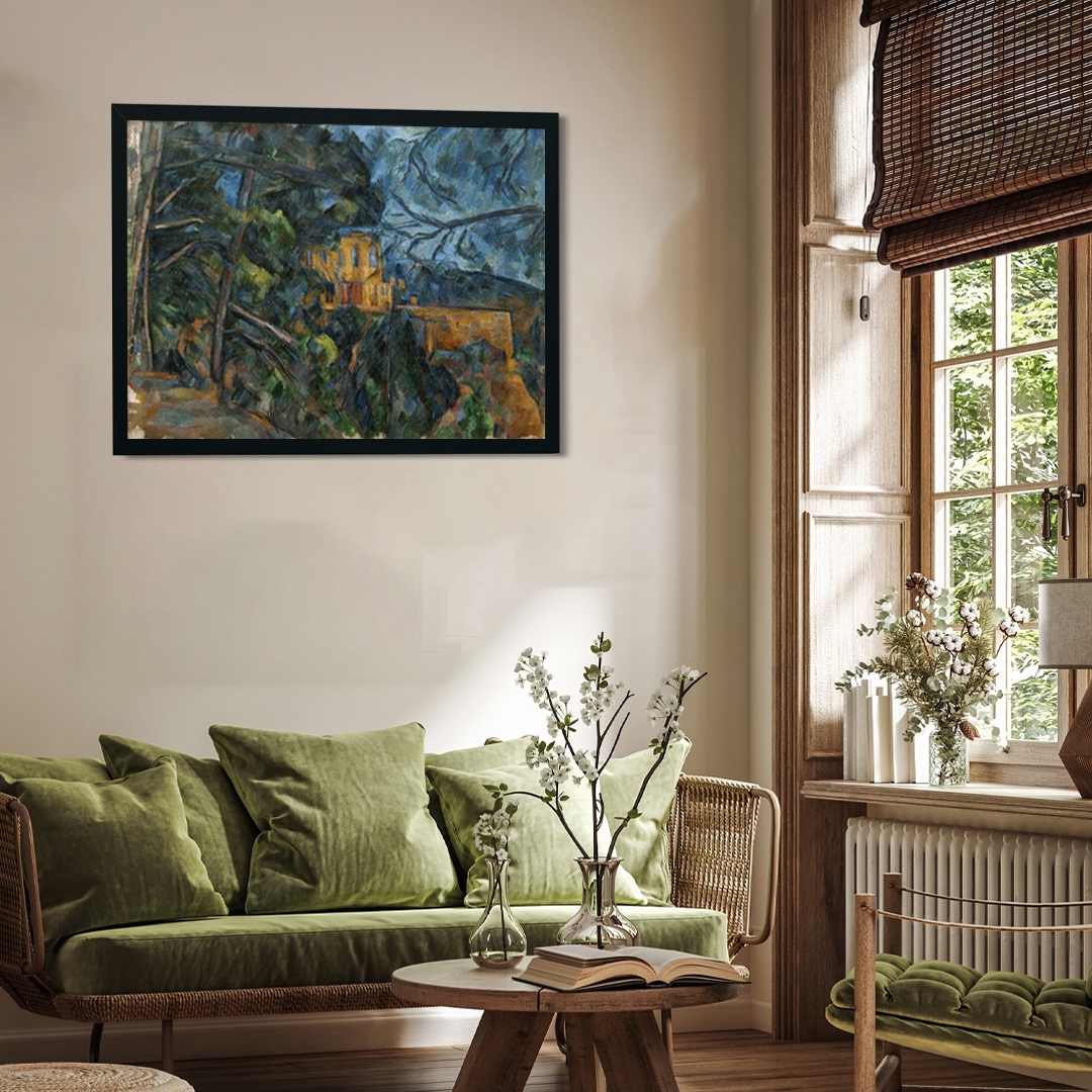 Château Noir Scenery Painting for Living Room | Paul Cézanne | Giclée Fine Art Print 4 : 3 Horizontal Premium Wall Art Canvas by MeriDeewar