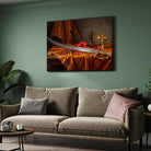 Chhatrapati Shivaji Maharaj Bhavani Talwar Painting | Horizontal Black Framed Wall Art 3 : 2 Horizontal Premium Wall Art Canvas by MeriDeewar