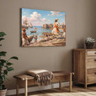 Chhatrapati Shivaji Maharaj Maratha Navy Sea Fort Painting | Horizontal Black Framed Wall Art 3 : 2 Horizontal Premium Wall Art Canvas by MeriDeewar